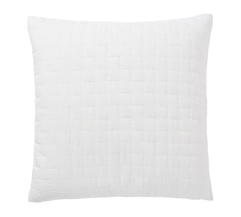 Bliss Handcrafted Cotton Linen Quilted Euro Sham