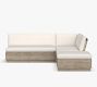 Indio Eucalyptus Modern Platform 4-Piece Outdoor Sectional (95&quot;)