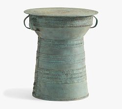 Open Box: Frog Metal Drum Outdoor 20" Side Table - Teal