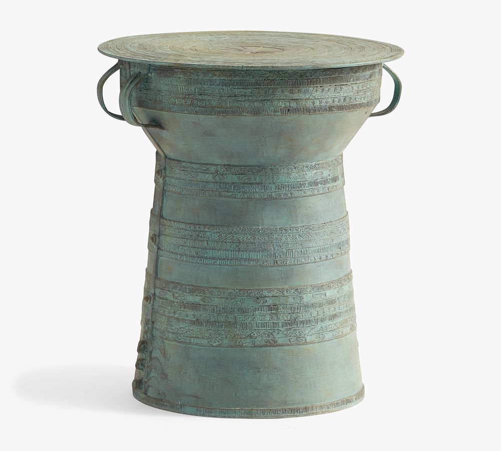 Open Box: Frog Metal Drum Outdoor 20" Side Table - Teal