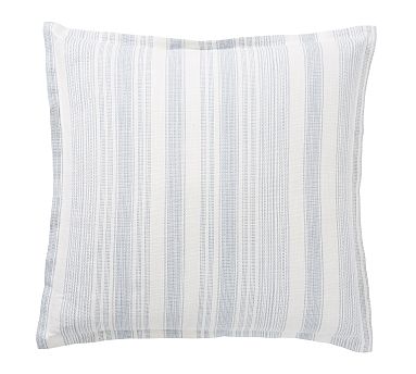 Hawthorn Striped Cotton Sham, Blue, Euro