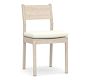 Cayman Dining Chair Cushion, Performance Canvas, Poly, White