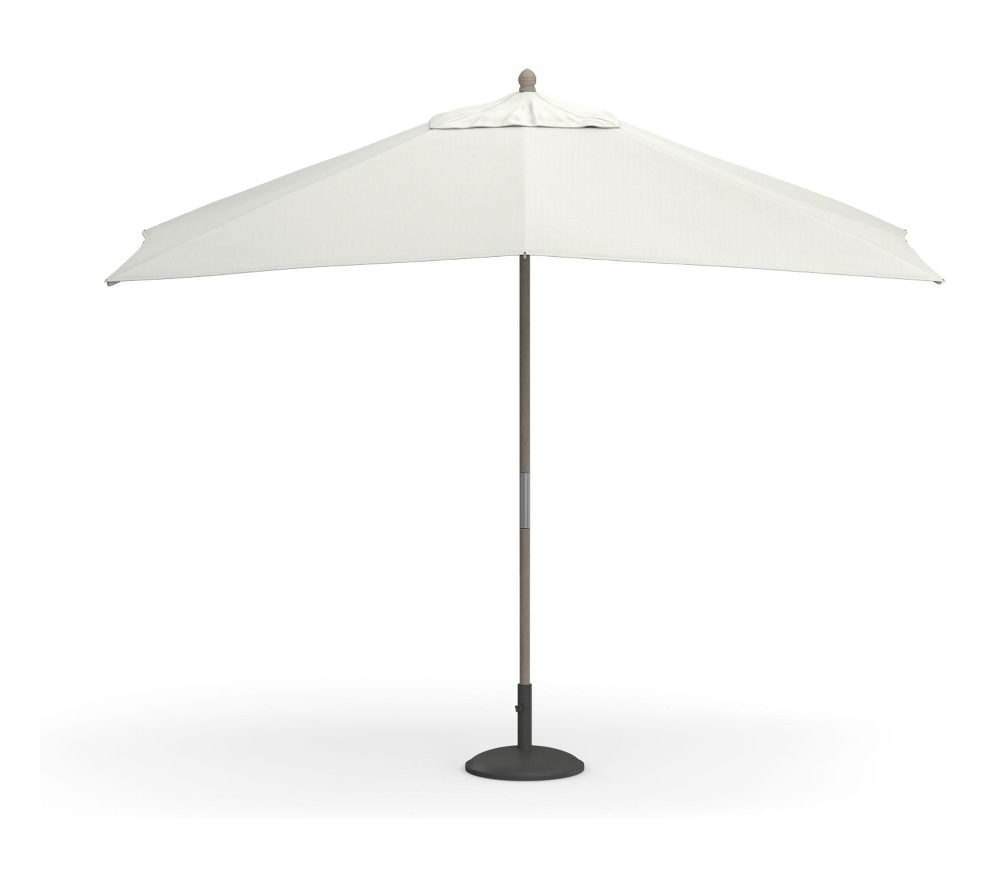 10' Rectangular Umbrella w/ Euc Tilt Pole Driftwood, High Performance Recycled Canvas; Frost