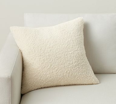 Boucle Pillow Cover, 20&quot;, Ivory