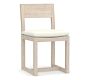 Reed Dining Chair Cushion, Performance Canvas, Poly, White