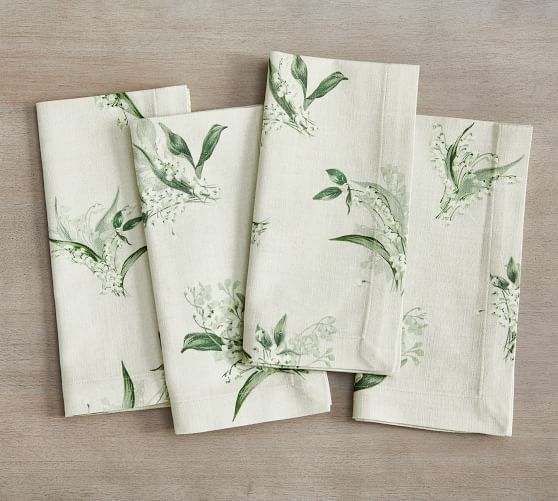 Monique Lhuillier Lily of the Valley Cotton Napkins - Set of 4
