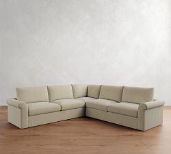 Westwood Roll Arm 3-Piece L-Shaped Sectional (124&quot;)