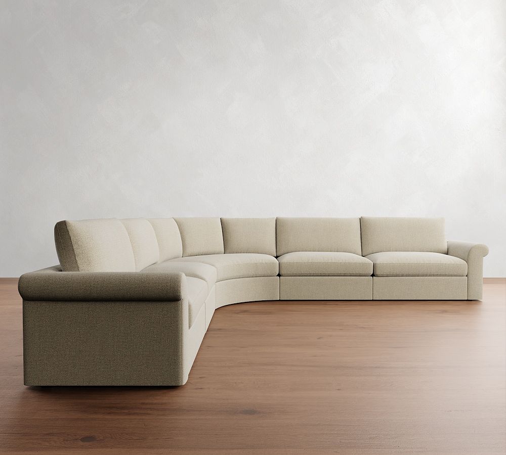 Westwood Roll Arm 5-Piece Curved Wedge Sectional (153&quot;)