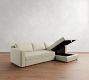 Pacifica Wide Arm Trundle Sleeper Chaise Sectional &ndash; Storage Available (106&quot;)
