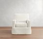 Buchanan Modern Square Arm Slipcovered Swivel Chair