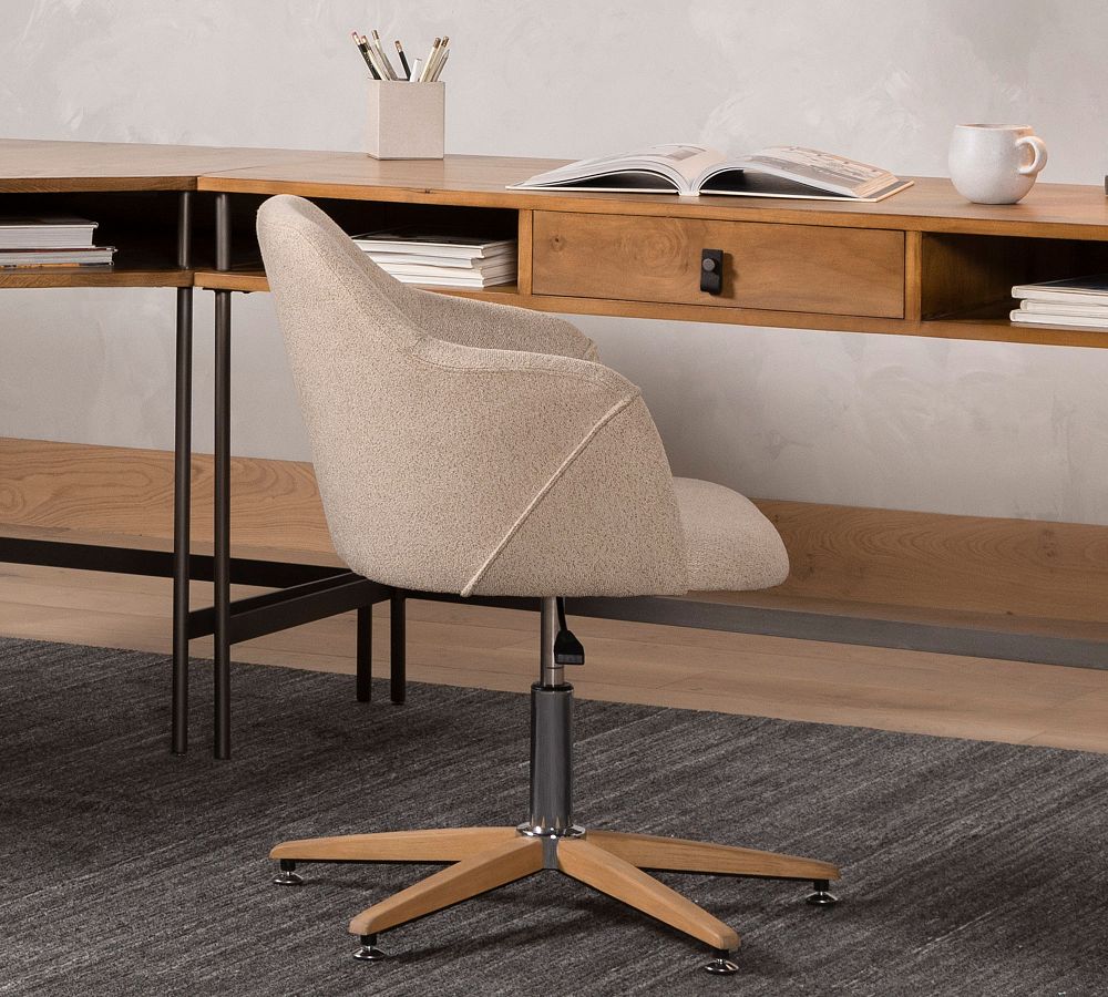 Colusa Upholstered Swivel Desk Chair