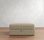 Big Sur Square Arm Slipcovered Sectional Storage Ottoman
