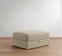 Big Sur Square Arm Slipcovered Sectional Storage Ottoman