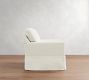 Buchanan Modern Square Arm Slipcovered Swivel Chair