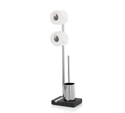 Slim Toilet Butler with Short Brush Holder