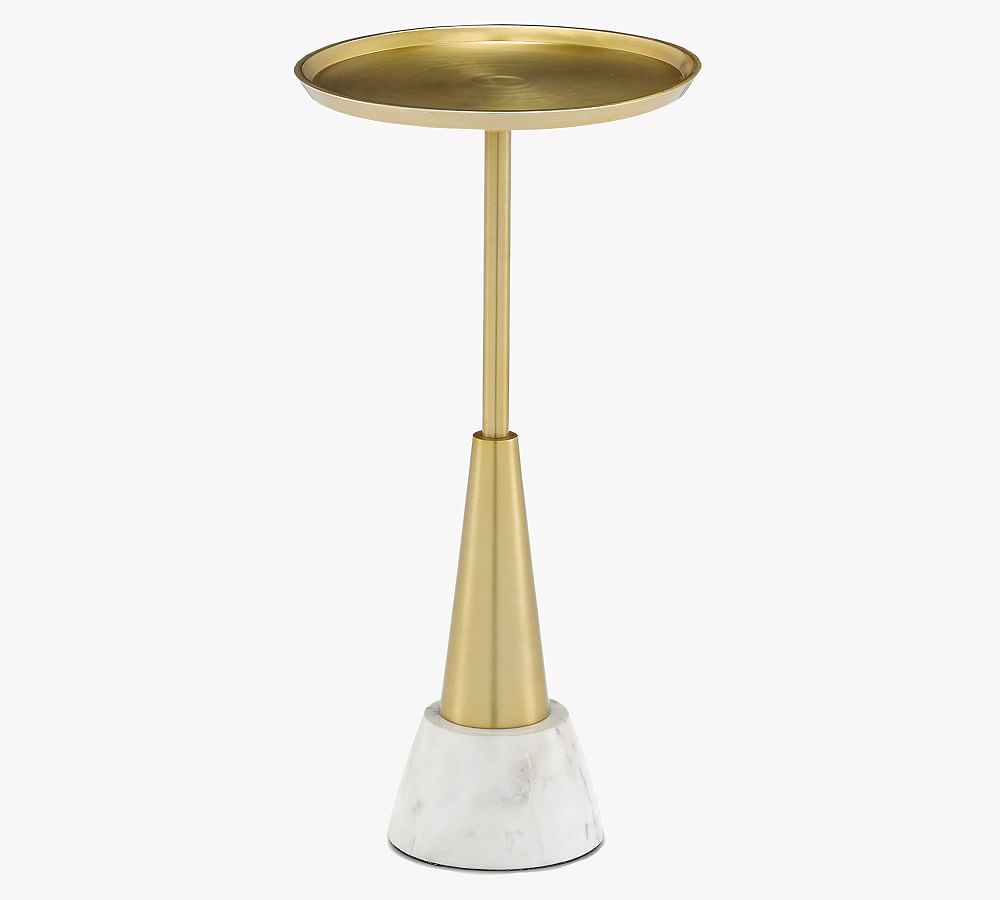 Wellesley Round Marble Accent Table