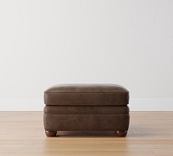 Open Box: Chesterfield Leather Ottoman