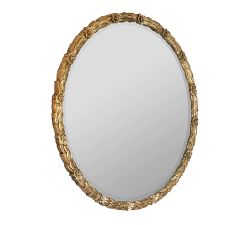 Marguerite Gilded Floral Round Wall Mirror