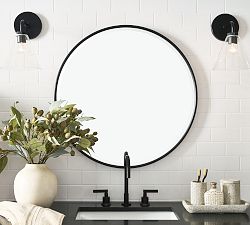 Open Box: Vintage Round Mirror with French Cleat Mount