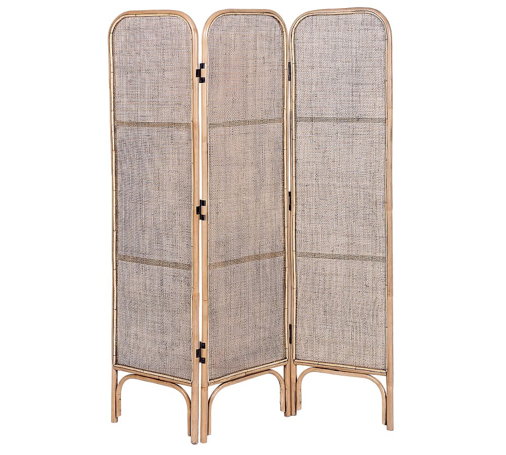 Rattan 3-Panel Folding Privacy Screen