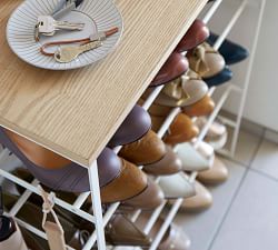Tower 6-Tier Wood Top Shoe Rack
