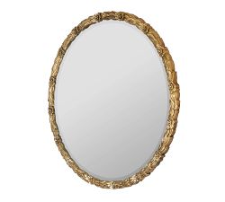 Marguerite Gilded Floral Round Wall Mirror