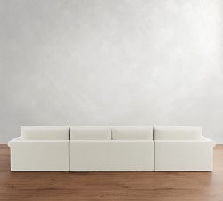 Westwood Roll Arm Slipcovered Double Chaise Sectional (177&quot;&ndash;197&quot;)