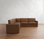 Westwood Slim Arm Leather 3-Piece L-Shaped Sectional (119&quot;)