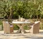 Abbott Concrete &amp; Acacia Round Outdoor Dining Table (48&quot;)