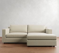 Pacifica Wide Arm Reversible Sleeper Chaise Sectional &ndash; Storage Available (86&quot;)
