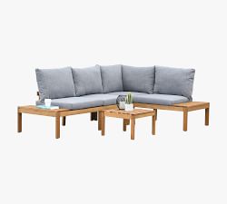 Everett Eucalyptus Sectional Set with Coffee Table