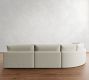Westwood Slim Arm Slipcovered 4-Piece Curved Wedge Sectional (148&quot;)