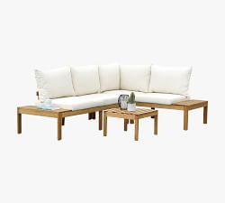 Everett Eucalyptus Sectional Set with Coffee Table