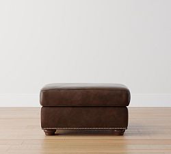 Open Box: Webster Leather Ottoman