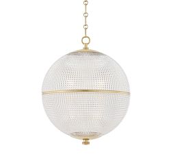 Safiya Textured Glass Globe Pendant (13&quot;-18.5&quot;)
