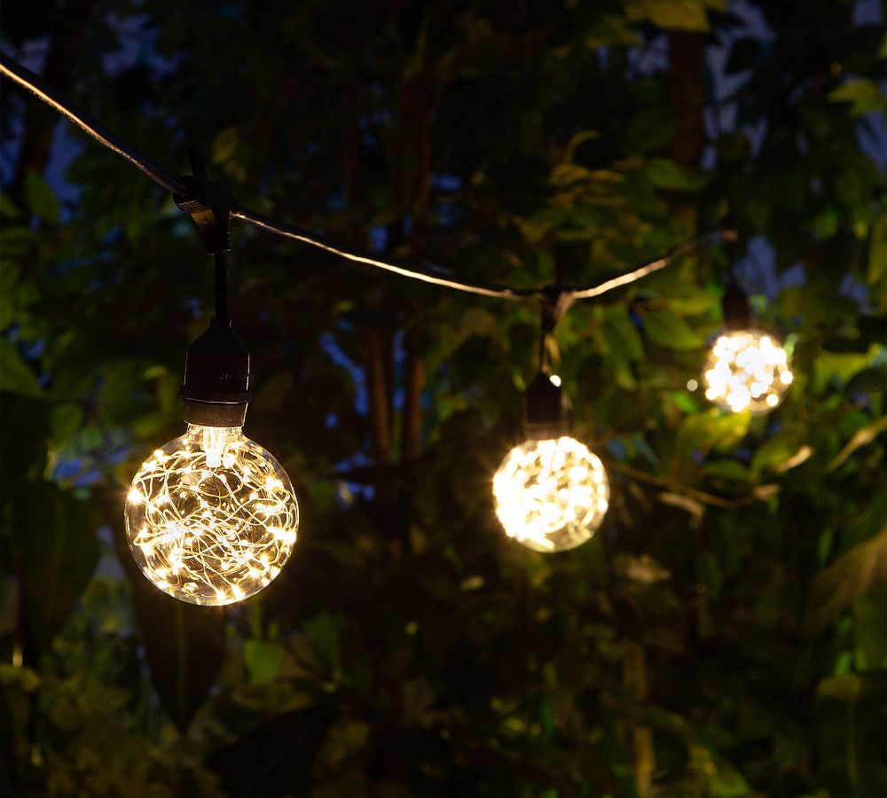 Warm White LED Globe Fairy String Lights - 30'