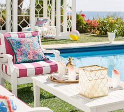 Lilly Pulitzer Fan Sea Pants Printed Outdoor Pillow