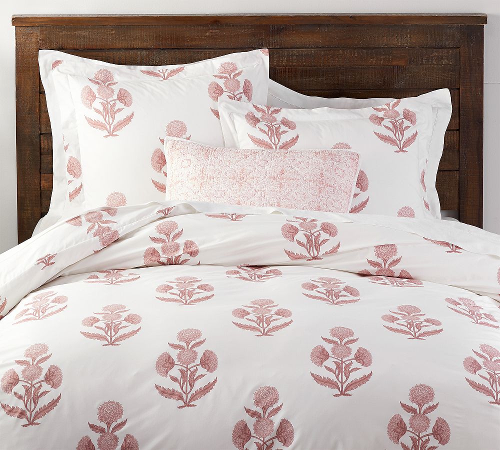 Open Box: Annelyse Floral Print Organic Percale Duvet Cover &amp; Shams