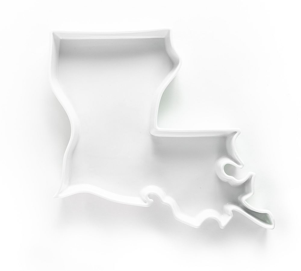 Lark Handmade Porcelain State Serving Platter - Louisiana