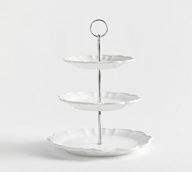 Monique Lhuillier Juliana Three Tiered Stand - Silver