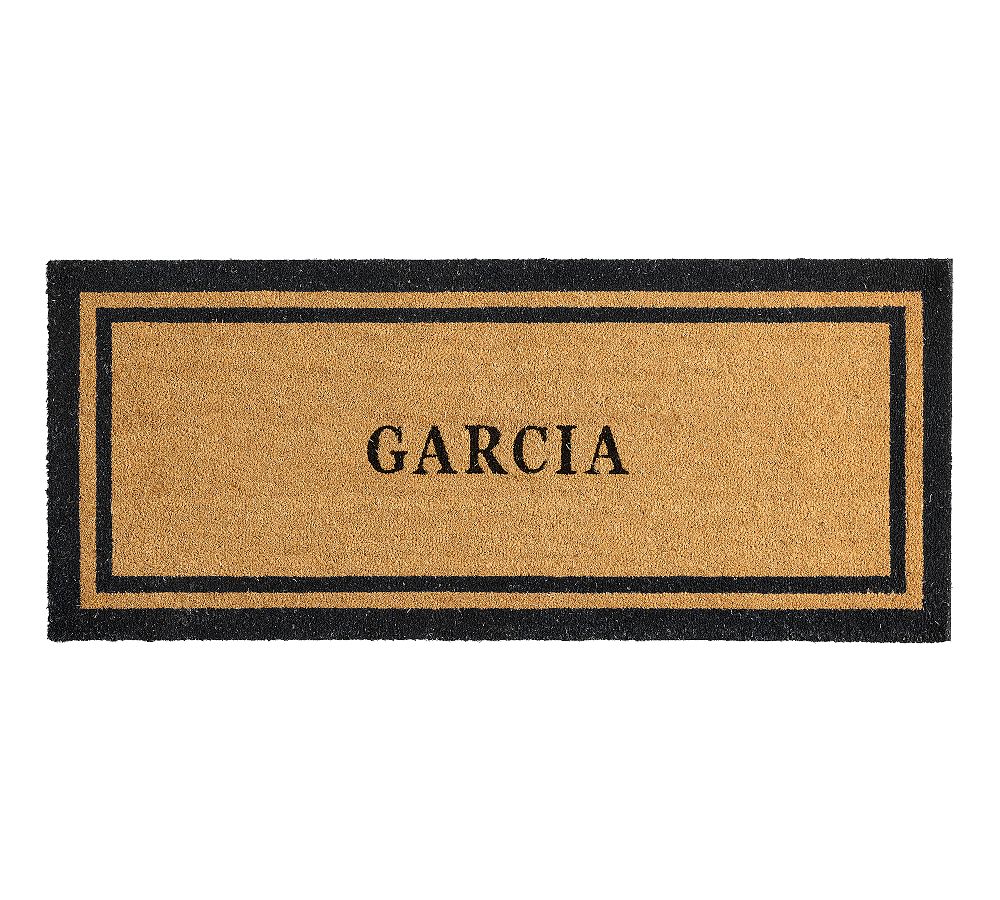 Personalized Double Frame Doormat - Black, 24" x 57"
