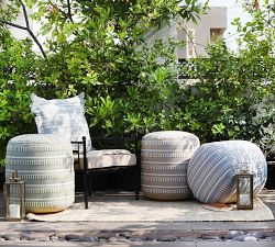 Canaan Recycled Yarn Outdoor Pouf