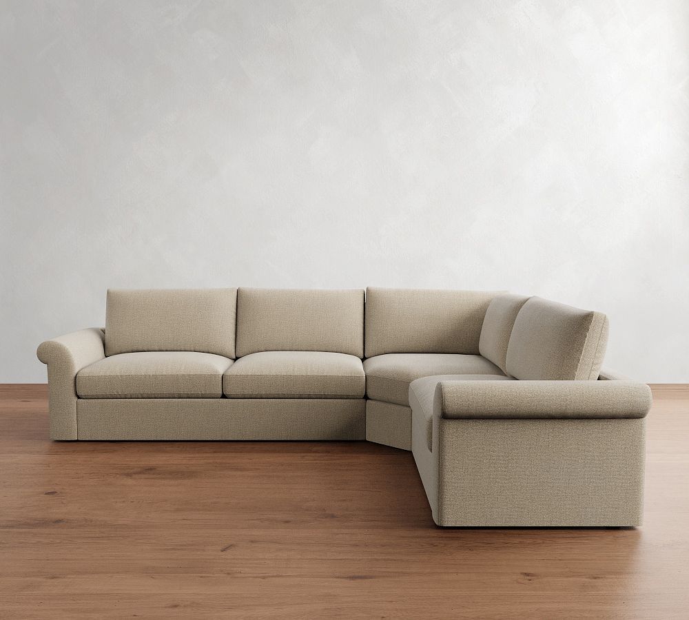Westwood Roll Arm 3-Piece Wedge Sectional (131&quot;)