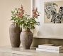 Brown Terracotta Striped Vase