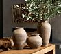 Brown Terracotta Striped Vase