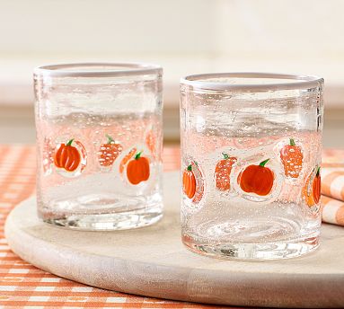 Peppermint Icon Drinking Glasses - Set of 4