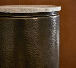 Solana Round Marble Accent Table (12&quot;)