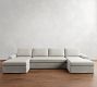 Big Sur Roll Arm Slipcovered Double Chaise Sectional (145&quot;&ndash;198&quot;)