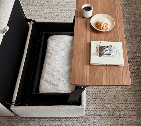 Big Sur Storage Ottoman with Pull Out Table