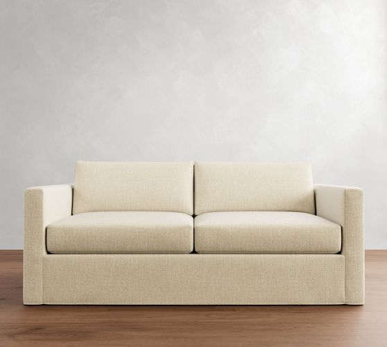 Carmel Slim Arm Slipcovered Sleeper Sofa (73"-81")